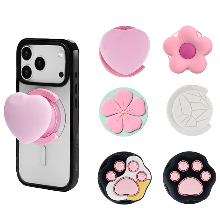 Street Wear Same Style Lucky Cat Claw/Brown Sugar Cat Claw สามมิติถุงลมนิรภัยที่วางโทรศัพท์แม่เหล็กเหมาะสําหรับ Magsafe Mag