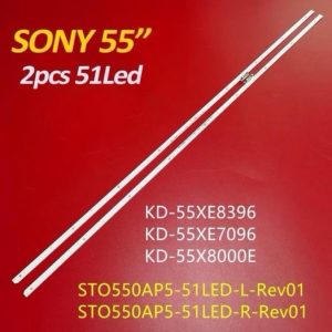 หลอดKD-55X8000E For Sony KD-55X8500FTV LED Backlight STO550AN5-51LED-R/L LCD Screen V550QWSE10 KD-55XE8396 KD-55XE7096