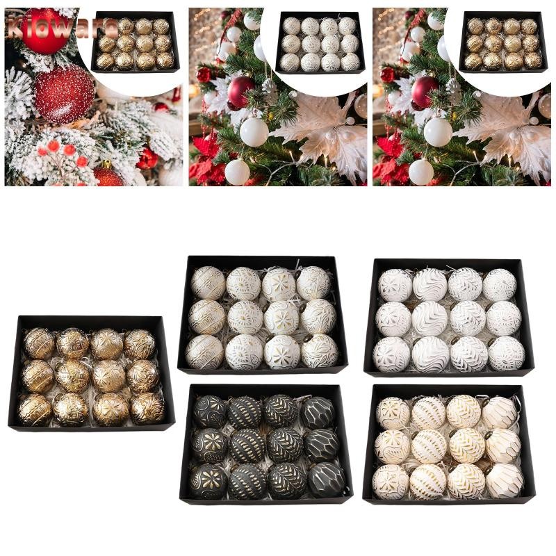 [Kloware] 12 ชิ้นลูกบอลคริสต์มาสแขวนตกแต่ง ทนทานและใช้ใหม่ได้ พกพาสะดวก สําหรับการตกแต่งในงานปาร์ตี้หรือสวนหลังบ้าน