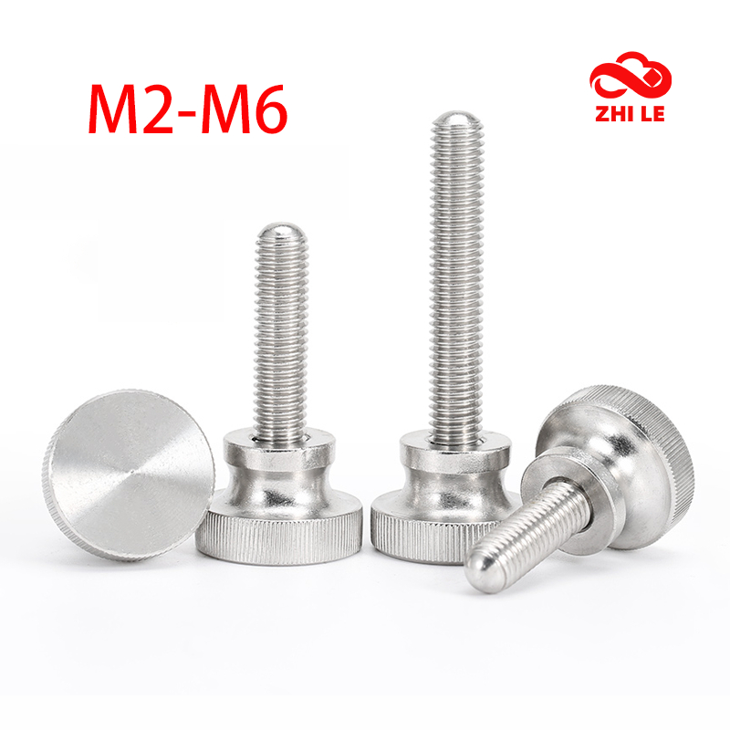 M2-M6 Knurled Step High Head Hand กระชับสกรู Bolt Thumb สกรู 304 สแตนเลสผ้าม่านผนังแก้วมือกระชับไหล่สลักเกลียว GB834 M2.5 M3 M4 M5