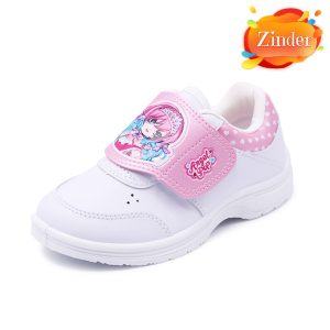 POPTEEN รุ่นใหม่ 2025 : รองเท้าพละเด็กอนุบาลหญิง ติดเทปสีขาว ลายน่ารัก !!มีสินค้าพร้อมส่ง!!