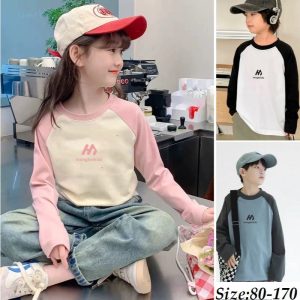 KIDSZONE เสื้อแขนยาวเด็ก ใส่ได้ทั้งเด็กชาย เด็กหญิง คอมกลม รุ่นA6250