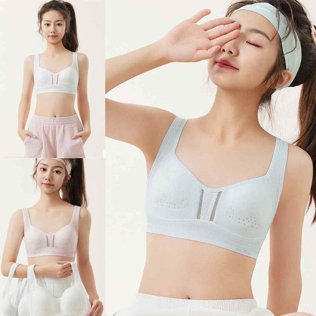 เสื้อในเด็กโต มีฟองน้ำบังทรงเย็บติดในตัว ใส่ง่ายแบบสวมหัว ตัวเสื้อเป็นรูระบายยืดทั้งตัว มีไซด์ M-2XL โตตั้งแต่ 9-18 ปี