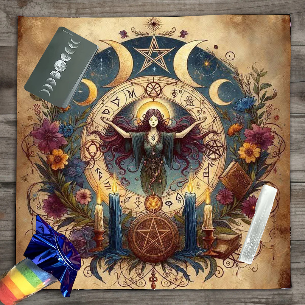 ผ้าแท่นบูชาแม่มดแห่งเสน่ห์: คลายสิ่งมหัศจรรย์ของพิธีกรรมลึกลับ