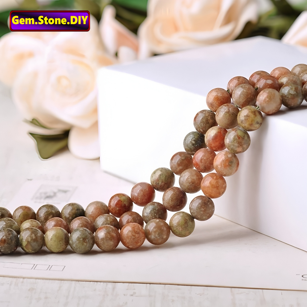Green Floral Jasper Natural Stone，Loose Bead ดอกไม้สีเขียวแจสเปอร์หินธรรมชาติ,หลวมลูกปัด ตัวเว้นวรรค สําหรับสร้อยข้อมือ/สร้อยคอ/แหวน/ต่างหู,ขายส่งแฮนด์เมดทําเองเครื่องประดับอุปกรณ์เสริม,สร้อยข้อมือหินคริสตัลเฮมสโตน,ลูกปัดคริสตัล