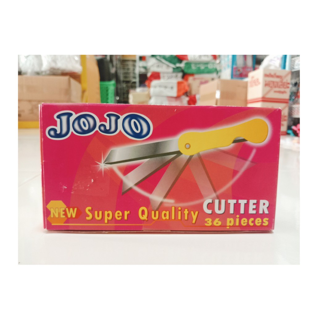 มีดเหลาดินสอ JOJO กล่องล่ะ36ชิ้น ใบมีดคมนาน ราคาถูกสุดๆ ตกชิ้นล่ะไม่ถึง 1บาท คุ้มมากๆ