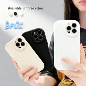 BFLC  ซิลิโคนนุ่มสีขาวสีบริสุทธิ์เรียบง่ายและโปร่งใสเคสน่ารัก IPhone11-17รุ่นเต็มซองโทรศัพท์