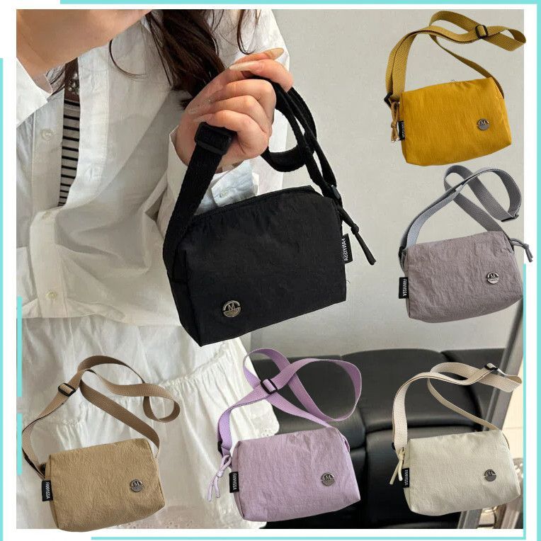 กระเป๋าสะพายข้างสีทึบ แบบโรสบอดี้ สำหรับผู้หญิง พกพาได้อย่างสะดวก เหมาะสำหรับใช้ในชีวิตประจำวัน