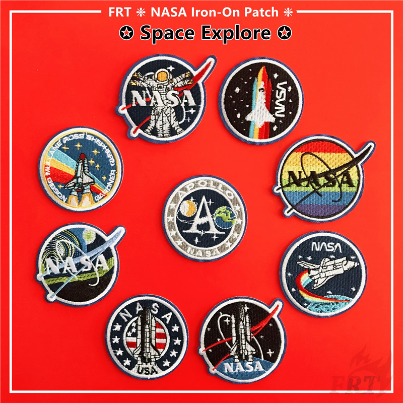 แผ่นผ้า ปักลายนักบินอวกาศ Nasa สำหรับตกแต่งเสื้อผ้า 1 ชิ้น