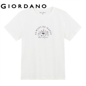 GIORDANO WOMENBeau MondeWomens Cotton Short Sleeve Print Tee 0 13395209