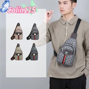 โคลินา115ผู้ชายกระเป๋าคาดหน้าอก,มัลติฟังก์ชั่สีเทาสีกากีสีเหลืองเอวกระเป๋า,แฟชั่นความจุขนาดใหญ่หนัง ปู่ กีฬากระเป๋าหน้าอก