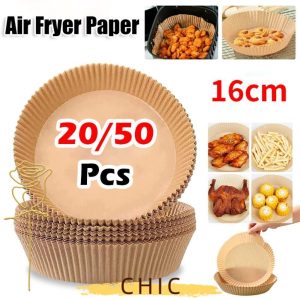 เก๋ไก๋ 20/50ชิ้นกระดาษทอดอากาศ,น้ํามันหลักฐานทิ้งกระดาษอบ,ทนทานไม่ติดกระดาษกันน้ําทอดสําหรับนึ่งมัฟฟินคัพเค้ก