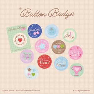 Button Badges เข็มกลัดขนาด 32 mm (Made of Memories Col.) – SM,PLS!