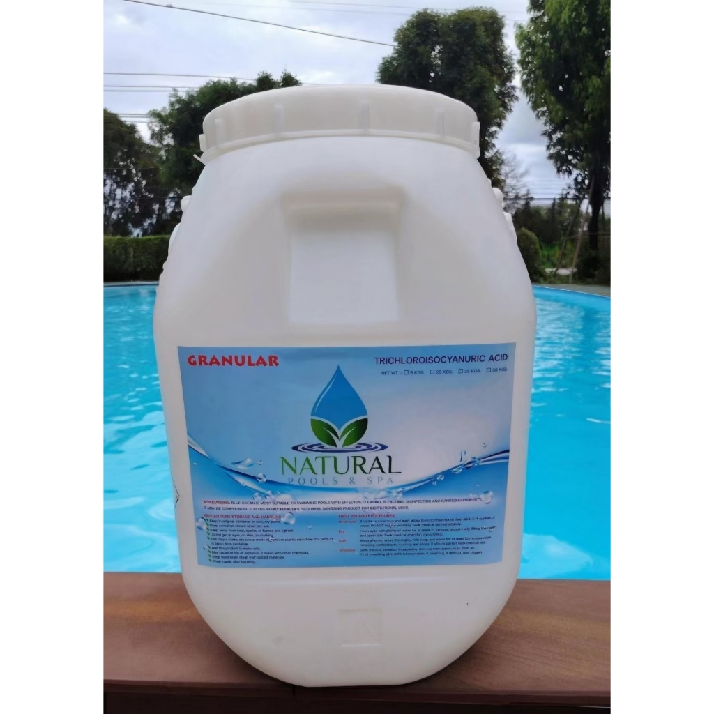 คลอรีนเกล็ด ใช้สำหรับสระว่ายน้ำ ขนาด 50 กก