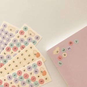 สติ๊กเกอร์ Diy ตัวอักษรภาษาอังกฤษน่ารัก 1 ชุด