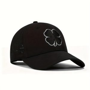 หมวกโคลเวอร์หมวกชีวิตนําโชค ไม่จํากัดเพศ เย็บปักถักร้อยสีดําของขวัญคริสต์มาสของขวัญวันพ่อทางเลือกที่สมบูรณ์แบบสําหรับครอบครัวเพื่อนพี่น้องของขวัญวันวา