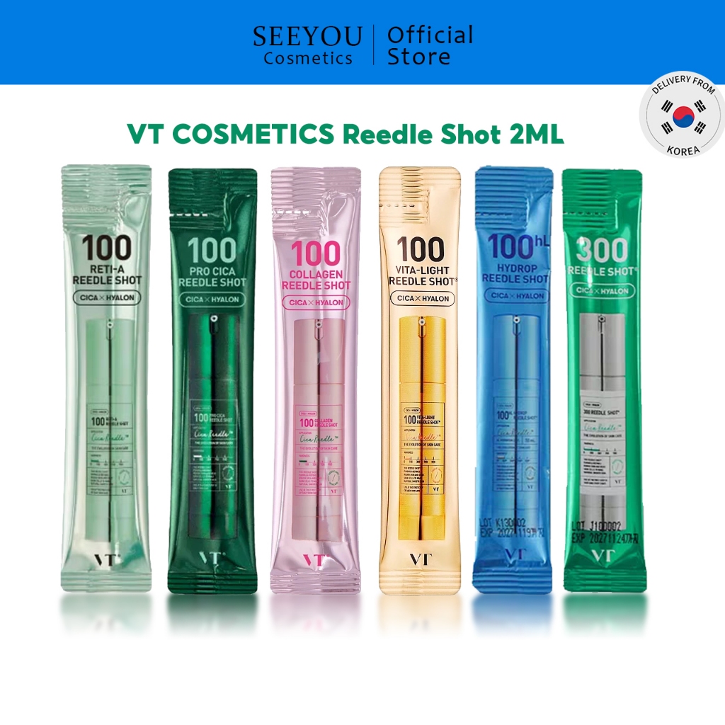 VT COSMETICS Reedle Shot 1 Stick Pouch – Collagen/Pro-Cica/Reti-A/Vita 2ml