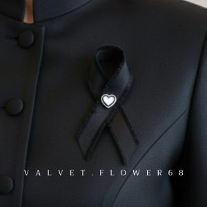 (แบบที่3)โบว์ไว้อาลัย โบว์ริบบิ้นไว้ทุกข์ โบว์เข็มกลัด เข็มกลัดโบว์ดำ เข็มกลัดงานขาวดำ เข็มกลัดติดเสื้อ