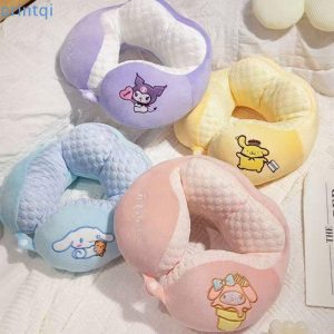 หมอนรองคอ Kuromi My Melody สำหรับเดินทาง พกพาสะดวก ออกแบบลายการ์ตูน U-Shaped สำหรับการนอนกลางวันที่ออฟฟิศหรือนอกสถานที่