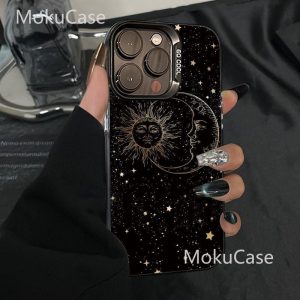 ❤️รับประกัน❤️เคสไอโฟน11 13 15 12 14 16 17 Pro Max เคส Sun Moon เคส 2 ชั้น หลังแข็ง ขอบนิ่ม (PC+TPU)ของแท้
