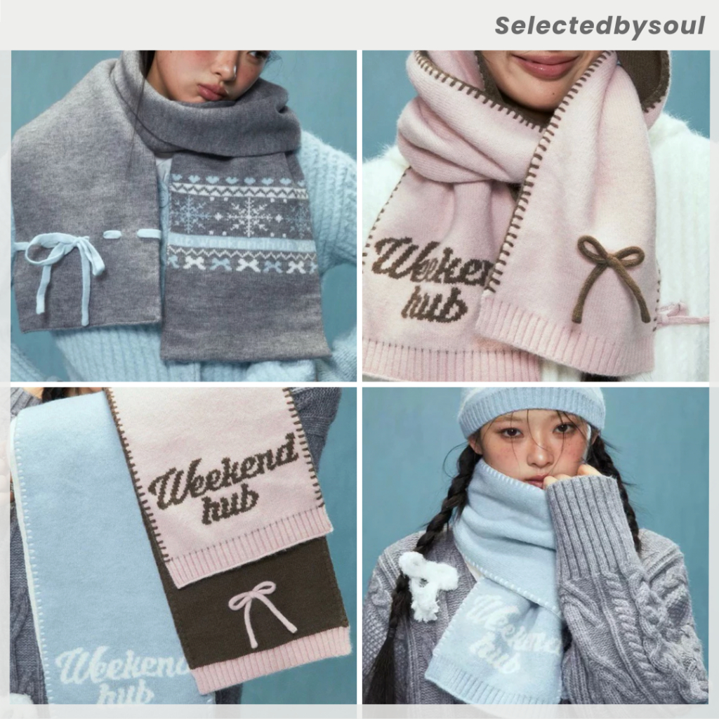 [พร้อมส่ง/โค้ดส่วนลด25%] Weekend Hub Scarf ผ้าพันคอ สินค้าของแท้100% ✨
