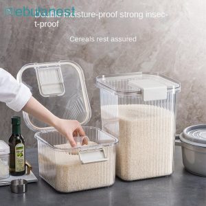 ตําแย ถังข้าวในครัวเรือน, กล่องข้าวปิดผนึกกันแมลงความจุขนาดใหญ่, โถเมล็ดพืชในครัวแบบพกพากันความชื้น