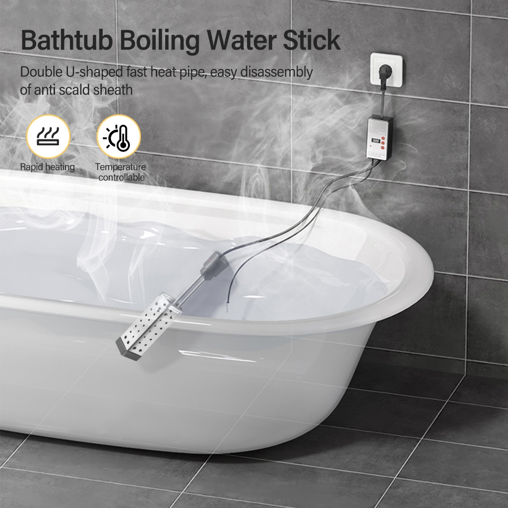 เครื่องทําน้ําอุ่นแช่ไฟฟ้า, เครื่องทําน้ําถัง, เครื่องทําความร้อนอ่างอาบน้ําสระว่ายน้ําใต้น้ํากําลังสูงในครัวเรือนพร้อมเทอร์โมสตัท