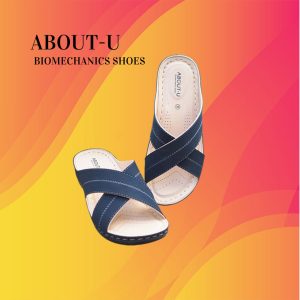 ABOUT-U รองเท้าเพื่อสุขภาพผู้หญิง ใส่สบาย น้ำหนักเบา เย็บรอบ ใช้ทน กันน้ำ กันลื่น รุ่นหนังกลับ