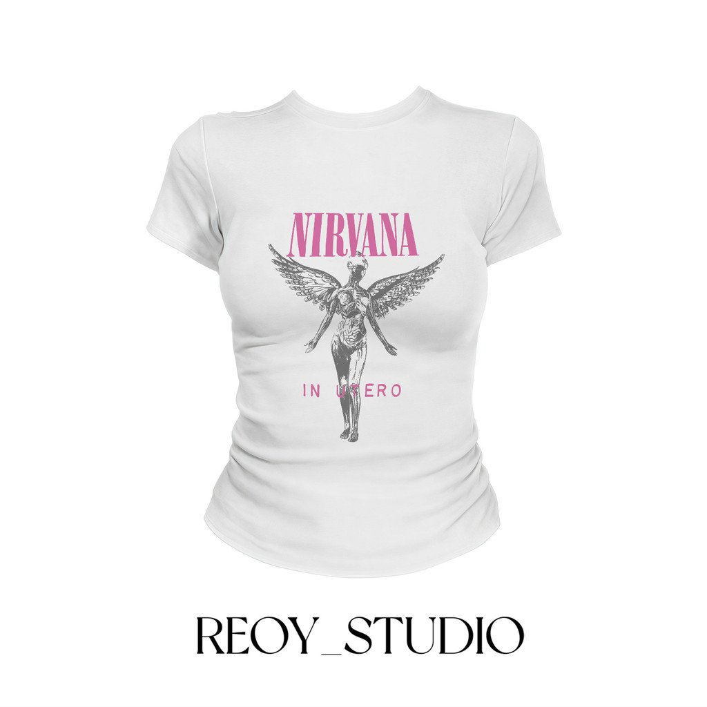 (จัดส่งตลอด 24 ชั่วโมง）REOY_STUDIO♥ baby tee สไตล์เกาหลี TOP y2k 100% ผ้าฝ้าย แฟชั่น baby เข้ารูป เซ็กซี่ เสื้อ