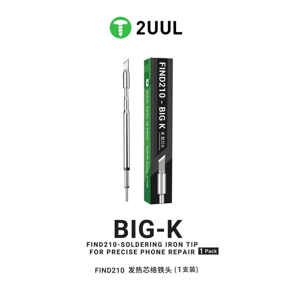 2uul FD11 หัวแร้ง BIG C210-K เคล็ดลับหัวแร้งแบบบูรณาการสําหรับซ่อมโทรศัพท์ที่แม่นยํา IC Pads