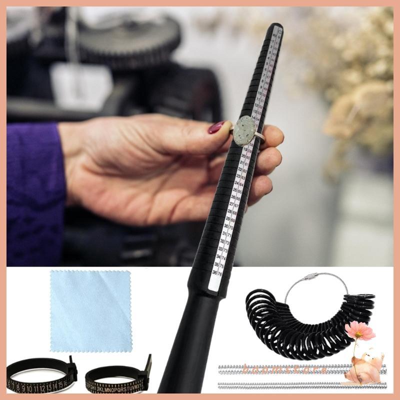 Boom 3 4 6 7 ชิ้นแหวน Sizer เครื่องมือวัดแหวน Mandrel วัดขนาดแหวนโลหะ