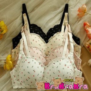 [ส่งจากไทย]   #bra-283 บราถนอมทรง ไม่มีโครง ลายดอกไม้ ผ้านิ่ม