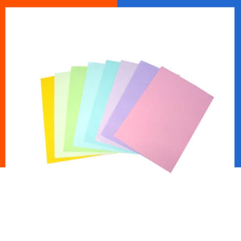 กระดาษการ์ดสี A4 120 แกรม 180 แผ่น ไทฟู คละ 7 สี ในห่อ กระดาษหน้าปกสี พร้อมส่ง US.Station