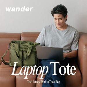 Wander Re-Nylon Laptop Tote รองรับ Laptop 15 นิ้ว กระเป๋าใส่โน็ตบุ้ค กระเป๋าผ้าไนลอน จุเยอะ 18 ช่อง