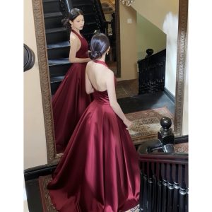 TT12 TAPTA DRESS WITH WRAPED BUTTON COLLAR สําหรับ PARTY, GOING OUT, WEDDING, LUXURY PROM DRESS