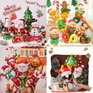【พร้อมส่ง】ลูกโป่งคริสต์มาส ลูกโป่งซานตาคลอส ลูกโป่งลายคริสต์มาส สำหรับงานปาร์ตี้ ตกแต่ง งานปีใหม่ คริสต์มาส