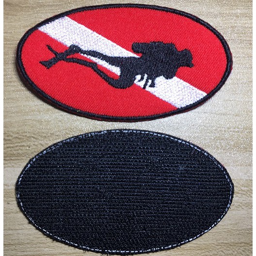 อาร์มปักโลโก้ scuba diver (พร้อมตีนตุ๊กแก)