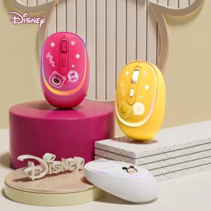 Disney M08 TsumTsum Series เมาส์ไร้สาย บลูทูธ 5.2 ลายการ์ตูนหมีพูห์ สตรอเบอร์รี่ มิกกี้เมาส์น่ารัก เรืองแสงเงียบ สําหรับคอมพิวเตอร์ โน้ตบุ๊ก สํานักงาน