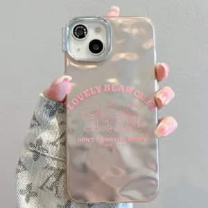 เคสไอโฟน 15/14/13/12/11 Pro max lovely หมี club ซิลิโคน Compatible Case iPhone 11