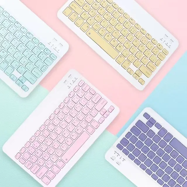 [Keyboardภาษาไทย-อังกฤษ] คีย์บอร์ดตัวบลูทูธ ใช้ได้ กับไอแพค ไอโฟน แท็บเล็ต ซัมซุง หัวเว่ย สินค้าพร้อมส่งมีหลายสี