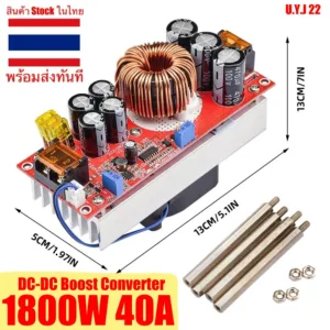 [สินค้าพร้อมส่ง] Boot Converter 1800W 40A  Dc to DC Step Up Boost Power Module 10-60V to 12-90V โมดูลพาวเวอร์ซัพพลาย