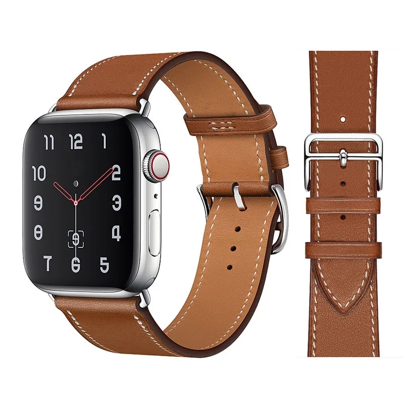 สายนาฬิกาข้อมือหนัง แบบเปลี่ยน สําหรับ Smart watch band 4 3 2 7 8 9 Ultra 49 มม. 41 45 มม. iwatch iwatch 1 2 6 44 มม. 40 มม. 38 มม. 42 มม.