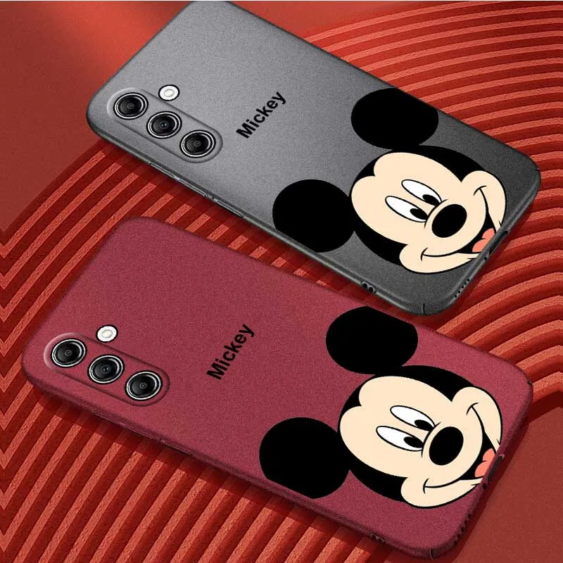 เคสโทรศัพท์มือถือแบบนิ่ม TPU ผิวด้าน ลายมิกกี้เมาส์ พร้อมหินทราย สําหรับ Samsung Galaxy A54 A34 A14 5G A24 A73 A53 A33 A23 A13 5G A32