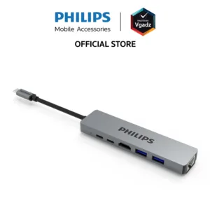 Philips รุ่น 6 in 1 Hub C to HDMI and RJ45 อุปกรณ์เชื่อมต่อ ตัวแปลงพอร์ต Port Hub