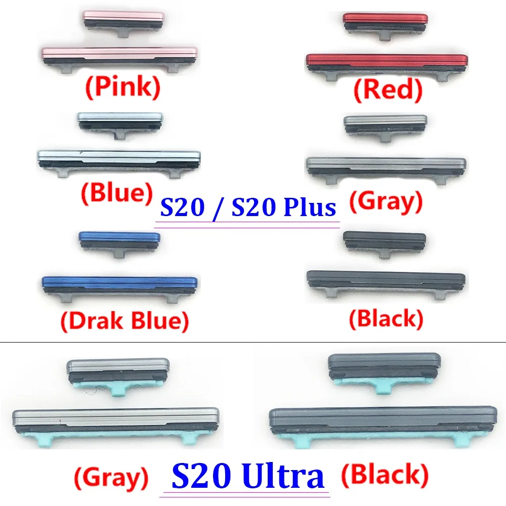 ปุ่มปรับระดับเสียง และปุ่มพาวเวอร์คีย์ด้านข้าง สําหรับ Samsung Galaxy S20 S20 Plus S20 Ultra