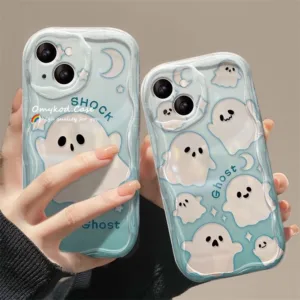 เคสโทรศัพท์มือถือแบบนิ่ม ลายผีน้อยน่ารัก 3D สําหรับ OPPO A3X 4G A18 A38 A17 A16 A15 A57 A78 A5S A3S A5 A9 A53 A32 A33 A54 A76 A93 A94 A95 A76 Reno 5F 4F 5Z F19 Pro
