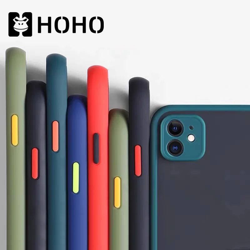 Z HOHO เคสใช้สำหรับไอโฟน ใช้สำหรับ iPhone X XS XR Xs Max TPU Case เคสขอบสีหลังขุ่นสำหรับไอโฟน เคสหลังด้านขอบสี ซิลิโคน