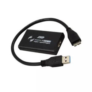 MSATA ไปยัง USB 3.0 External SSD Enclosure Conveter Case พร้อมสายเคเบิ้ล