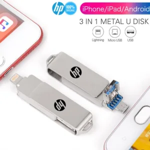 แฟลชไดรฟ์โลหะ USB 2TB 1TB OTG 16GB 32GB 64GB USB 3.0Type-C ฟรี OTG สําหรับ i P h o n e Android US B Memory Stick