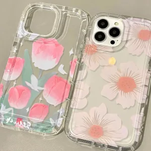 ✨INS เคสโทรศัพท์มือถือกันตกลายดอกไม้ For iPhone 11 14 15 12 13 Pro Max 6 7 8 Plus XS Max XR TPU โทรศัพท์มือถือ Soft Case